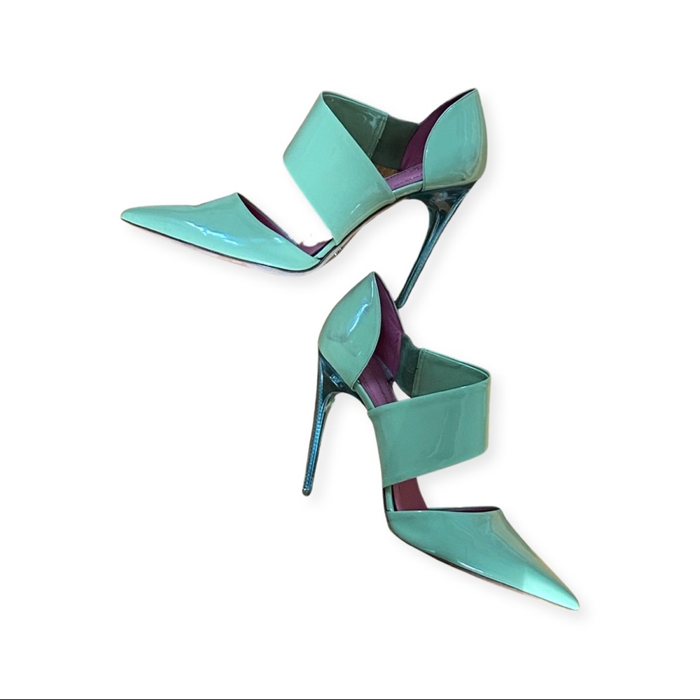 BLUMARINE PATENT LEATHER & PVC STILETTOS